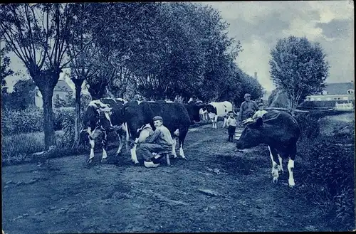 Ak Delft Südholland Niederlande, Kijkje aan de Parallelweg