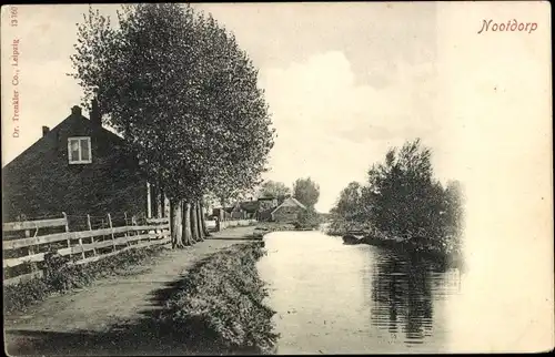 Ak Nootdorp Südholland Niederlande, Flussblick