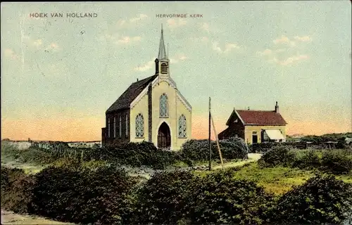 Ak Hoek van Holland Rotterdam Südholland Niederlande, Hervormde Kerk