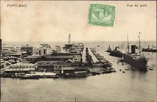 Ak Port Said Ägypten, Port