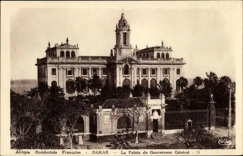 Ak Dakar Senegal, Afrique occidentale francaise, Le Palais du Gouverneur Général
