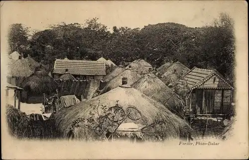 Ak Dakar Senegal, Teilansicht vom Dorf