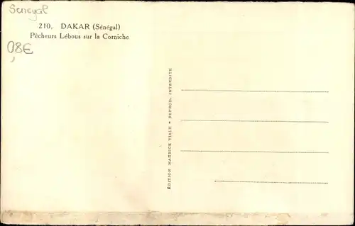 Ak Dakar Senegal, Pêcheurs Lébous sur la Corniche, Fischer, Fischerboote