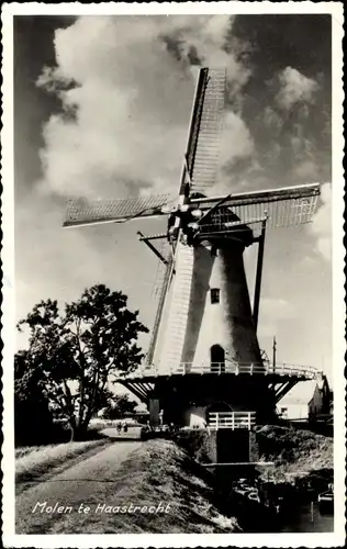 Ak Haastrecht Südholland, Molen, Windmühle