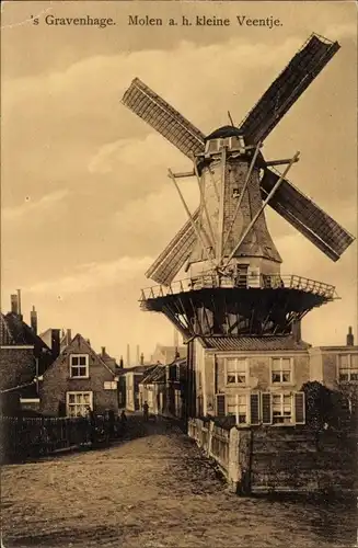 Ak 's Gravenhage Den Haag Südholland, Molen a. h. kleine Veentje