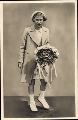 Ak S.A.R. la Princesse Josephine Charlotte de Belgique, Blumen