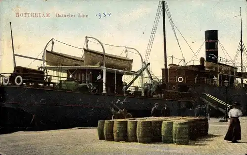 Ak Rotterdam Südholland Niederlande, Batavier Line