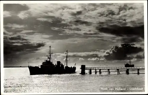 Ak Hoek van Holland Rotterdam Südholland Niederlande, Loodsboot