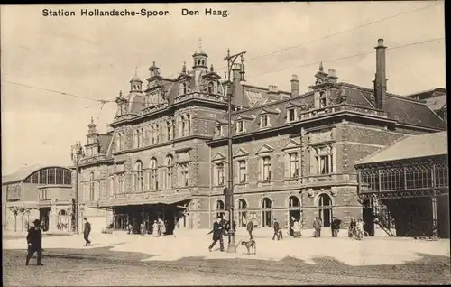 Ak Den Haag Südholland Niederlande, Station Hollandsche Spoor