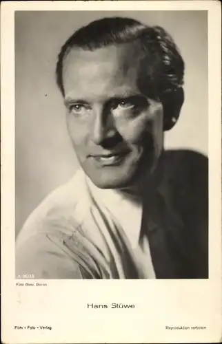 Ak Schauspieler Hans Stüwe, Portrait, Film Foto Verlag A 3623/1