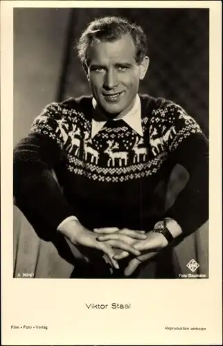 Ak Schauspieler Viktor Staal, Portrait, Pullover