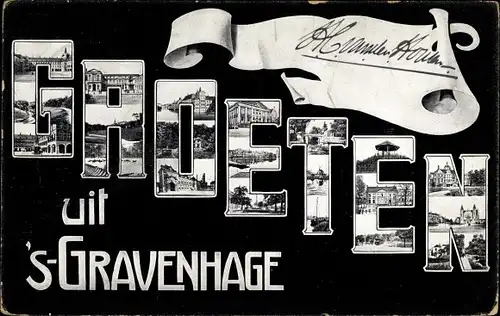 Buchstaben Ak 's Gravenhage Den Haag Südholland, Souvenir, Stadtansichten