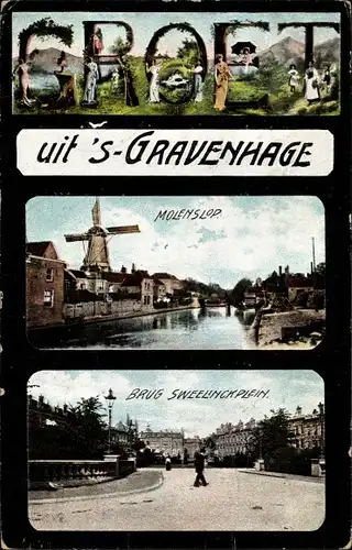 Ak 's Gravenhage Den Haag Südholland, Molenslop, Brug Sweelinckplein