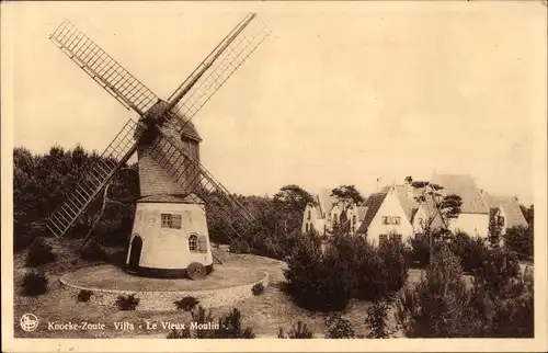 Ak Knokke Zoute Westflandern, Le Vieux Moulin, Windmühle