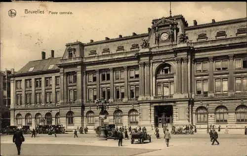 Ak Bruxelles Brüssel, poste centrale