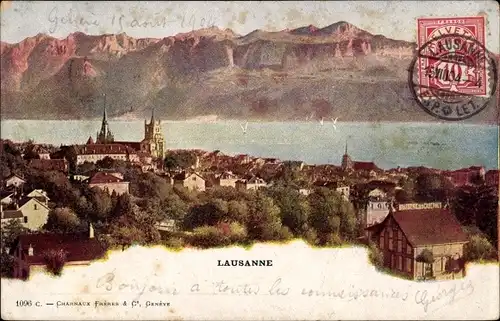 Ak Lausanne Kanton Waadt, Panorama