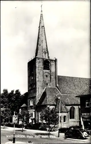 Ak Wateringen Südholland, Plein Ned. Herv. Kerk