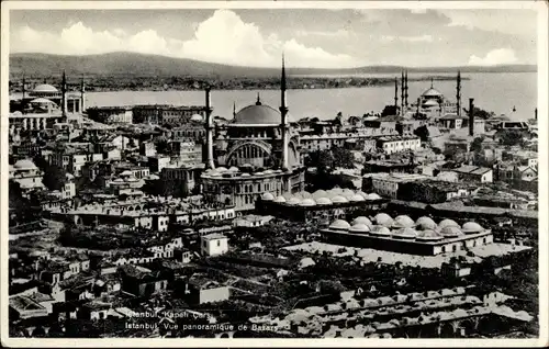 Ak Konstantinopel Istanbul Türkei, Vue panoramique de Bazars