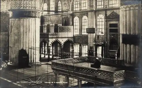 Ak Konstantinopel Istanbul Türkei, Intérieur de la mosquée