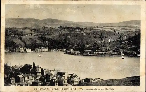 Ak Konstantinopel Istanbul Türkei, Bosporus, Vue panoramique de Kanlidja