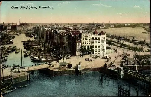 Ak Rotterdam Südholland Niederlande, Oude Hoofdplein