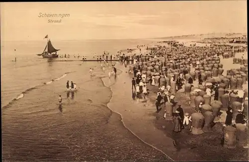 Ak Scheveningen Den Haag Südholland, Strand