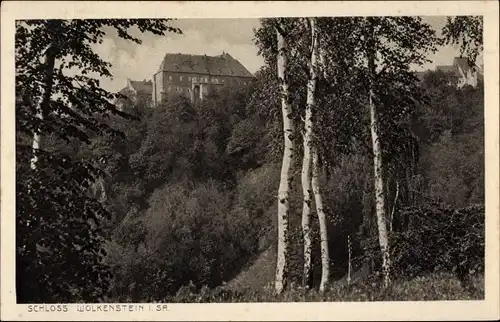 Ak Wolkenstein im Erzgebirge, Schloss Wolkenstein