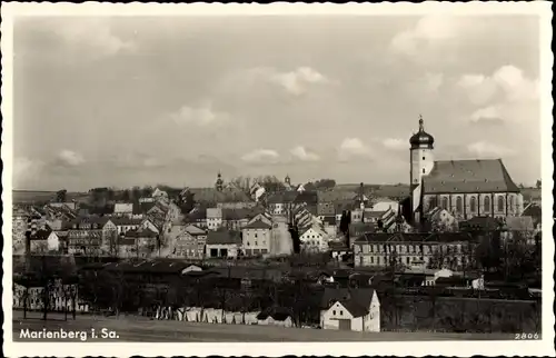 Ak Marienberg im Erzgebirge Sachsen, Gesamtansicht, Kirche