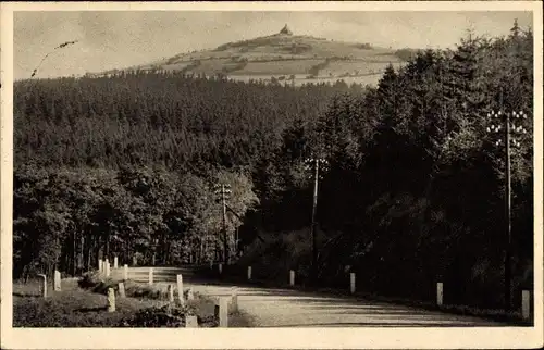 Ak Neuhausen im Erzgebirge, Schwartenberg mit Berggasthaus