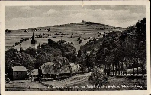 Ak Neuhausen im Erzgebirge, Schloss Purschenstein, Schwartenberg