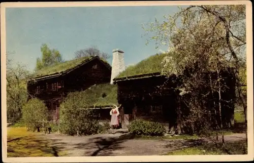 Ak Skansen Stockholm Schweden, Kyrkhultsstugan, Blekinge