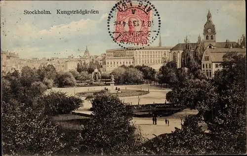 Ak Stockholm Schweden, Kungsträdgarden, Park