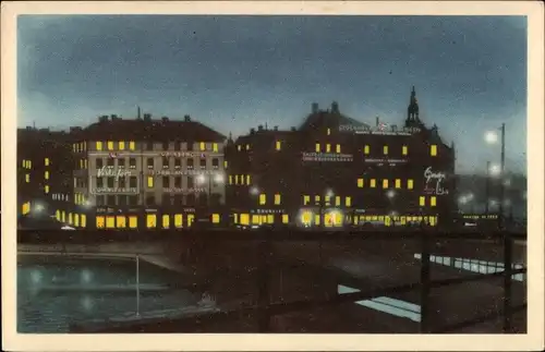 Ak Stockholm Schweden, Gamla staden sedd fran Slussen, The Old Town seen from the Lock of Stockholm