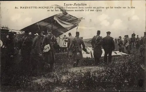 Ak Lyon Aviation, Hauvette Michelin pilotant l'Antoinette, Flugzeug, Flugpionier