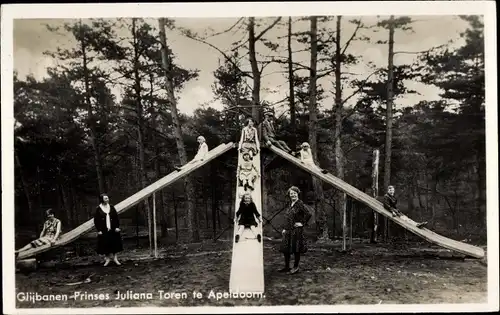 Ak Apeldoorn Gelderland, Glijbanen, Prinses Juliana Toren