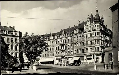 Ak Löbau Sachsen, Bahnhofstraße, Geschäftshäuser