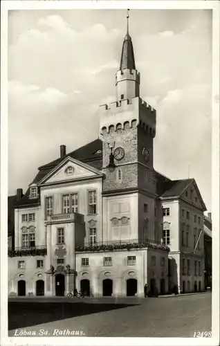 Ak Löbau in der Oberlausitz Sachsen, Rathaus