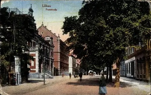 Ak Löbau in Sachsen, Poststraße