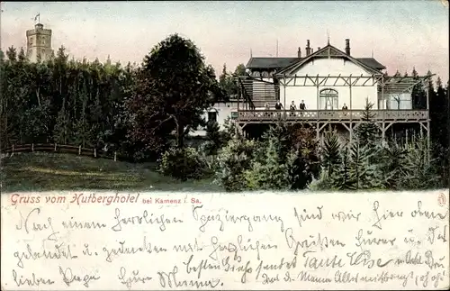 Ak Kamenz in Sachsen, Gartenpartie am Hutberg Hotel