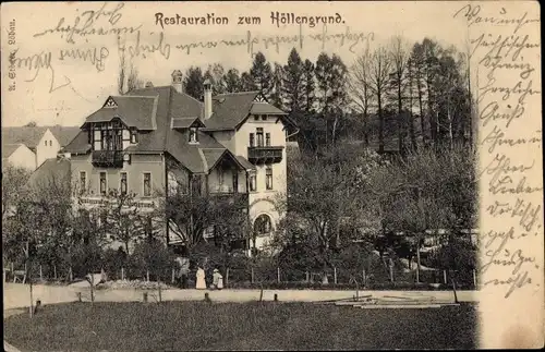 Ak Herrnhut in der Oberlausitz, Restaurant zum Höllengrund