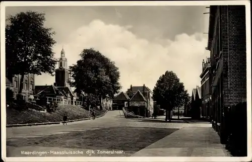 Ak Vlaardingen Südholland, Maassluissche dijk Zomerstraat