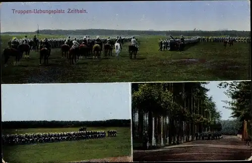 Ak Zeithain in Sachsen, Truppenübungsplatz, Soldaten bei Feldübung