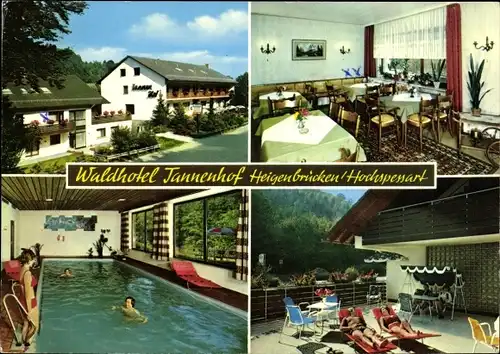 Ak Heigenbrücken im Spessart Unterfranken, Waldhotel Tannenhof, Inneres