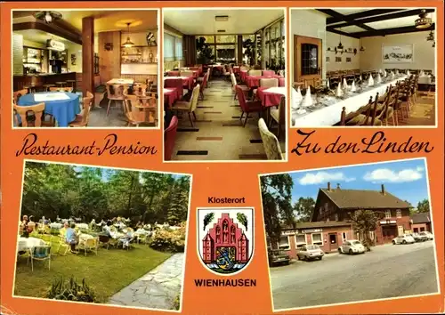 Ak Wienhausen in der Lüneburger Heide, Restaurant-Pension Zu den Linden, Inneres