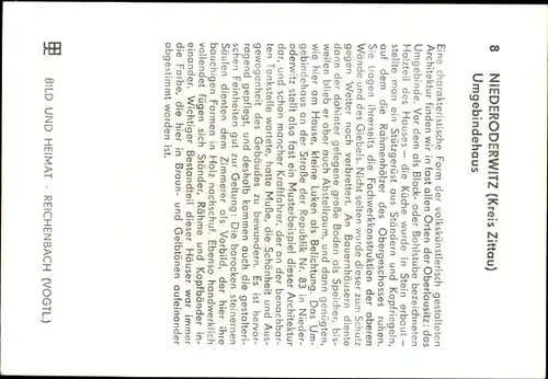 Ak Niederoderwitz Oderwitz in der Oberlausitz, Umgebindehaus