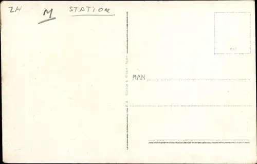 Ak Hoek van Holland Rotterdam Südholland Niederlande, Vuurtoren met Station