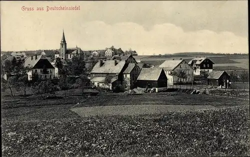 Ak Deutscheinsiedel Deutschneudorf im Erzgebirge, Panorama vom Ort