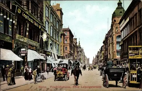 Ak Berlin Mitte, Friedrichstraße Ecke Leipzigerstraße, Geschäfte, Automat