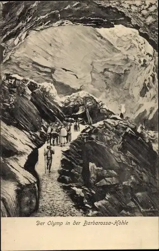 Künstler Ak Rottleben Kyffhäuserland in Thüringen, Barbarossahöhle, Olymp