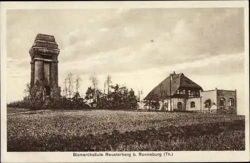 Ak Ronneburg, Partie an der Sachs. Altenburger Bismarcksäule auf Reusterberge